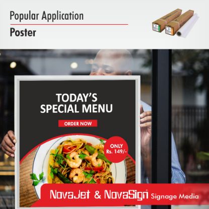 Photo paper, matte finish, self-adhesive, front lit , inkjet printing