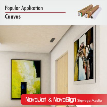 Matte canvas, signage media, backdrop media, artistic media,gloss white finish