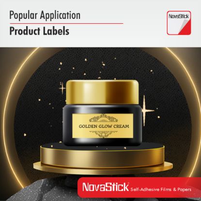 Label, Sticker, FMG 722548, Filmic Gold, Self-adhesive Film